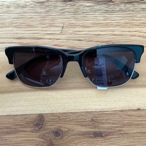 Shwood Newport 52mm Acetate Black w/ Mahogany Inlay, lens tint Grey NWT